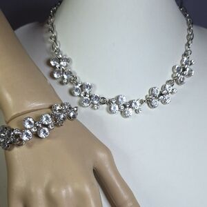 Paparazzi Radiant Silver Necklace and Bracelet Set